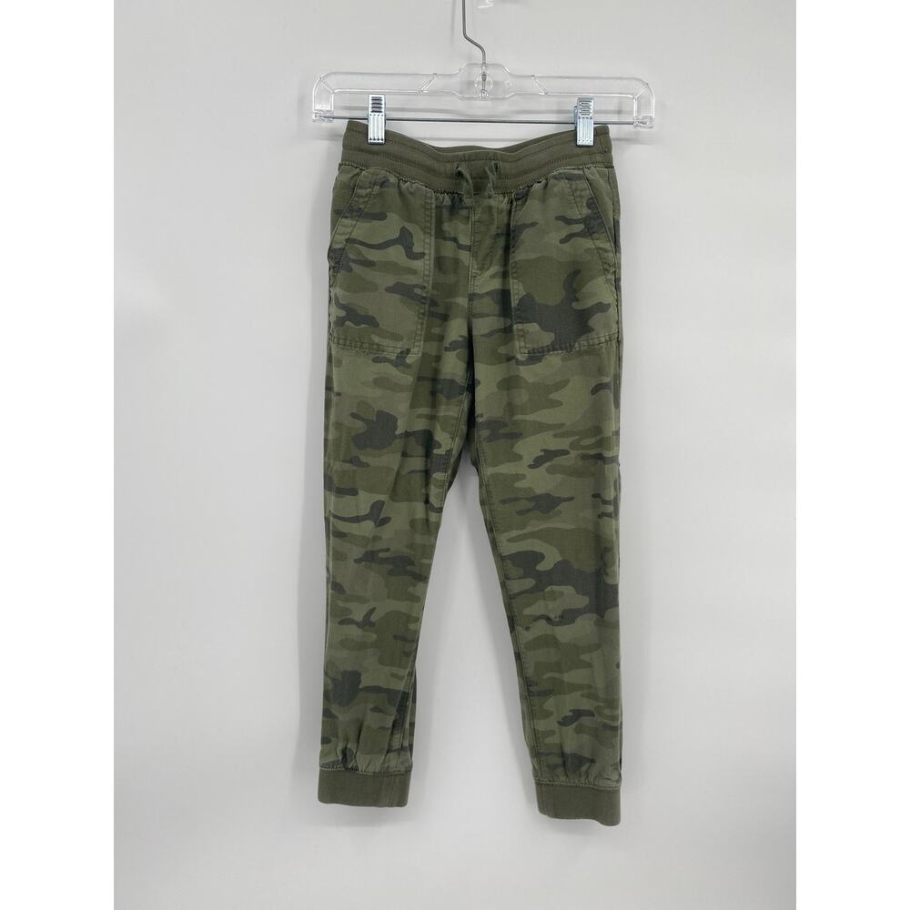 Gap Kids Green Camoflage Camo Jogger Pants Elastic Waist Medium
